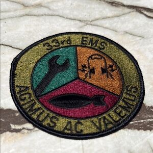 33rd EMS AGIMUS AC VALEMUS Patch Military USAF Equipment Maintenance Squadron US